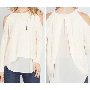 NWT She + sky | cold shoulder sweater Medium